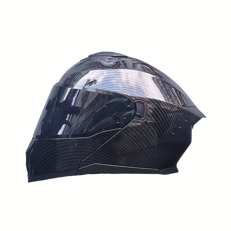 1pc Flip-Up\u002FFull Face Motorcycle Helmet with ABS & Multi-Density EPS Foam - Full Face Shield