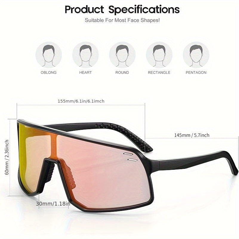 Photochromic Sports Glasses for Men Women Cycling Fashion Glasses with Protection for MTB, Running, Baseball, Best for Christmas, Perfect for Thanksgiving