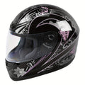 XFMT DOT Adult Motorcycle Bike Black Pink Butterfly Full Face Street Helmet S\u002FM\u002FL\u002FXL