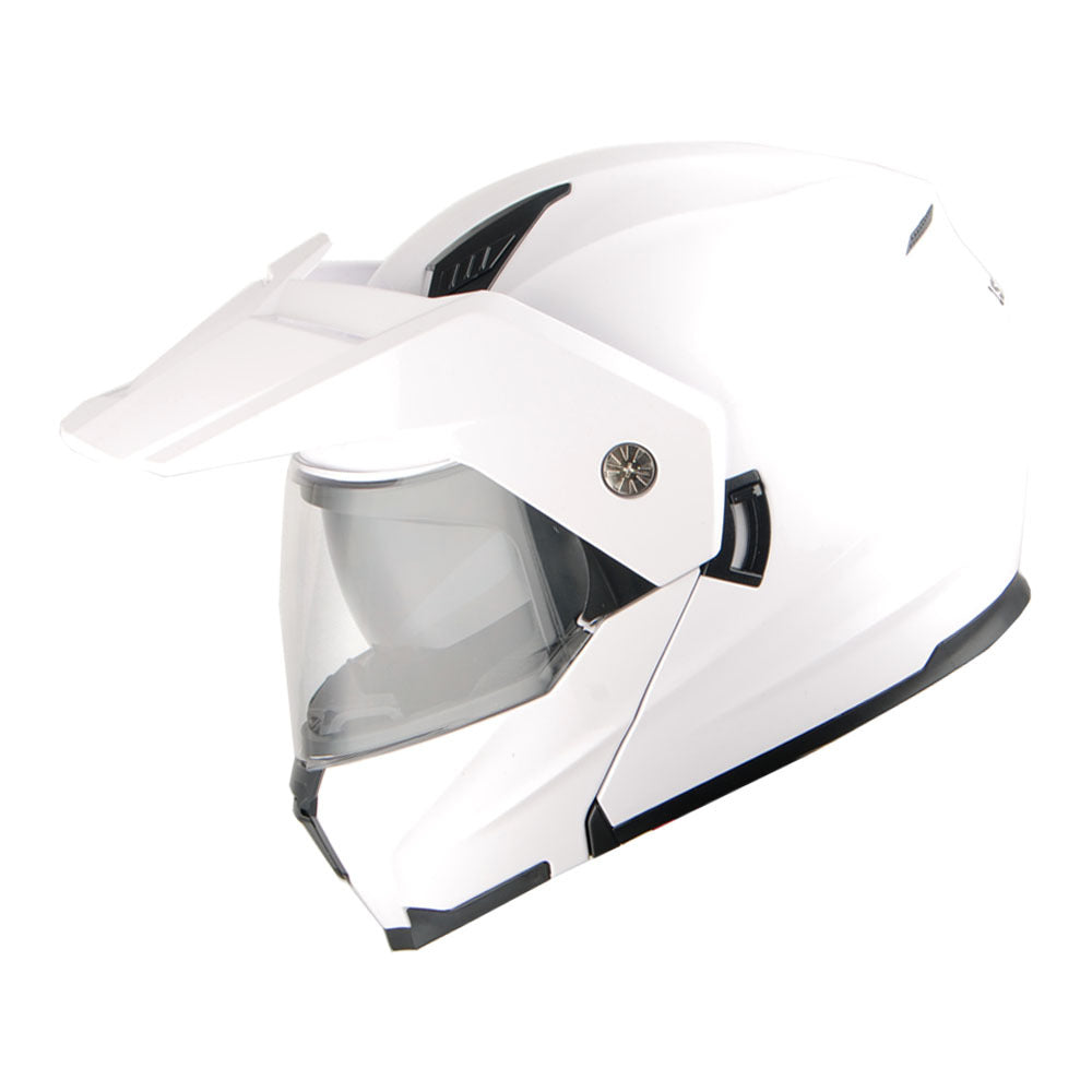 MOTORCYCLE HELMET MEN WOMEN DUAL SPORT MODULAR FLIP UP FULL FACE HELMET ADVENTURE DUAL VISOR: HJK910 DSPORT