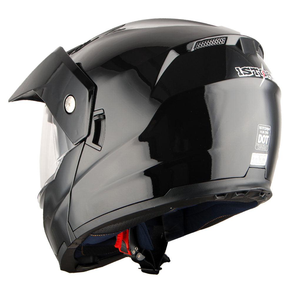 MOTORCYCLE HELMET MEN WOMEN DUAL SPORT MODULAR FLIP UP FULL FACE HELMET ADVENTURE DUAL VISOR: HJK910 DSPORT