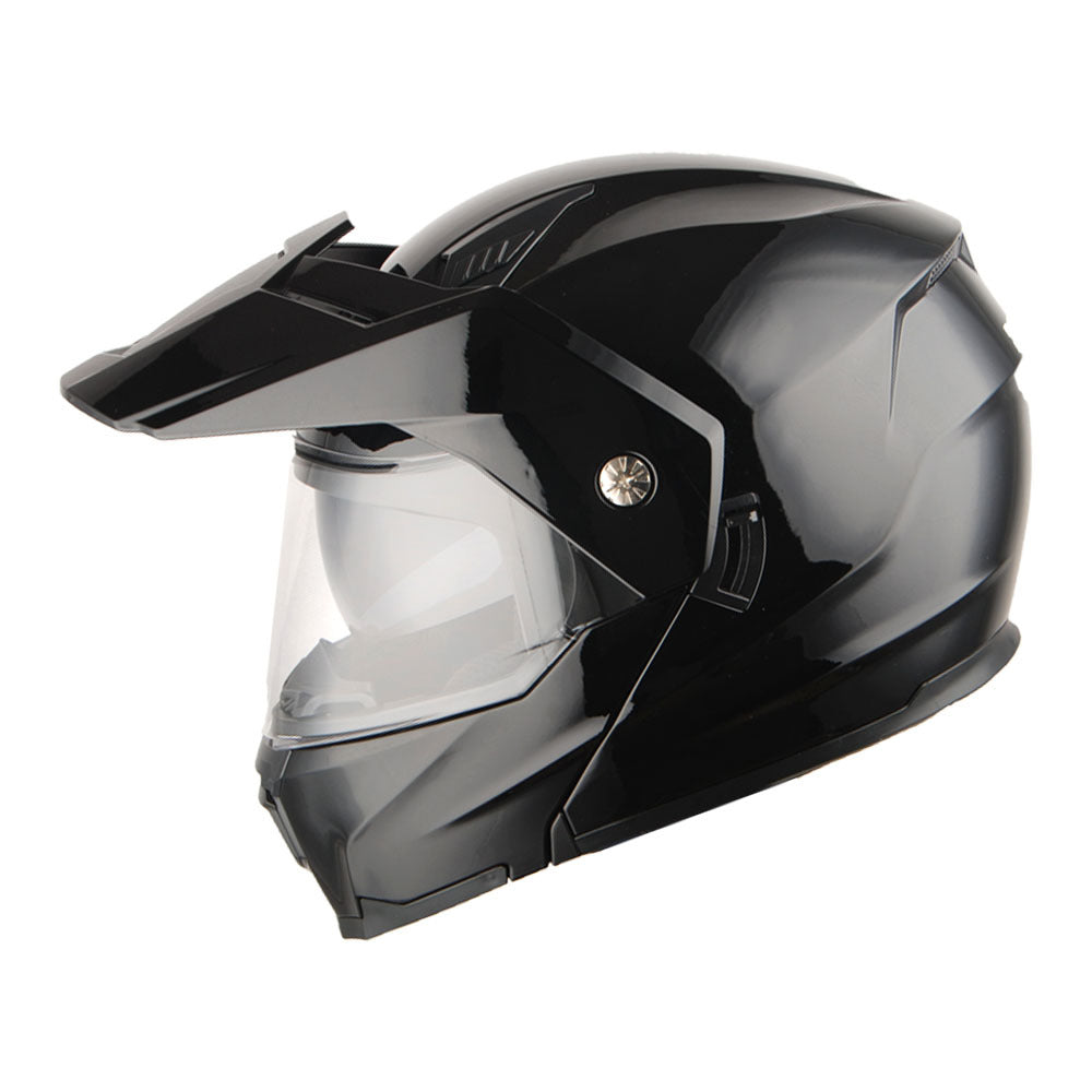MOTORCYCLE HELMET MEN WOMEN DUAL SPORT MODULAR FLIP UP FULL FACE HELMET ADVENTURE DUAL VISOR: HJK910 DSPORT