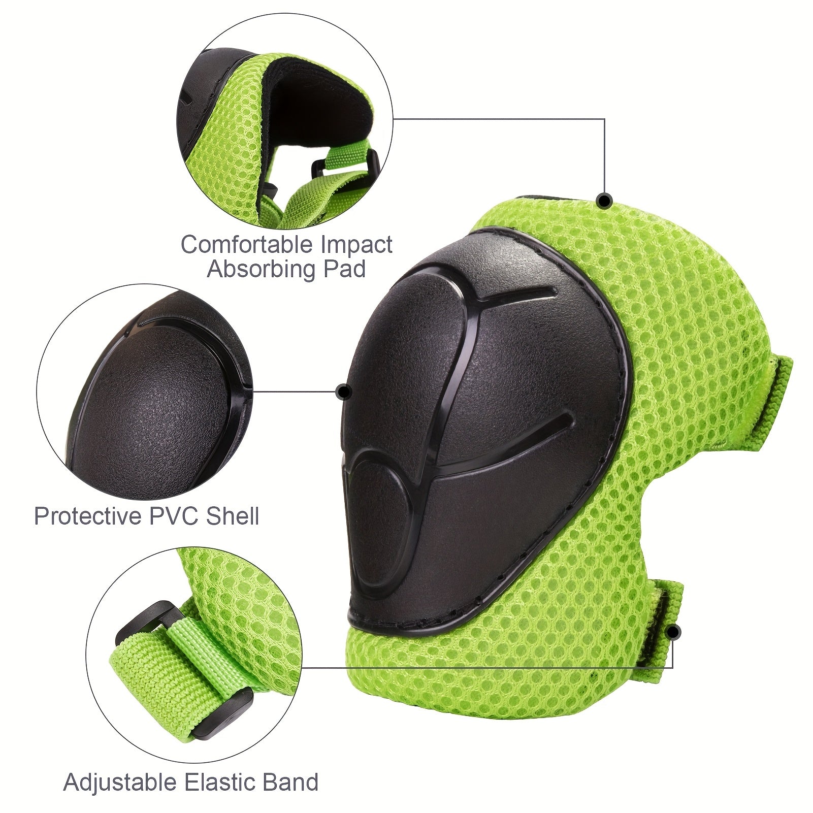 Kids Bike Helmet Set, Adjustable Helmet for Ages 5-14 Year Boys Girls, Toddler Helmet Pad Set with Knee And Elbow Pads for Bike, Roller, Skating, Scooter, Longboard And More Sports