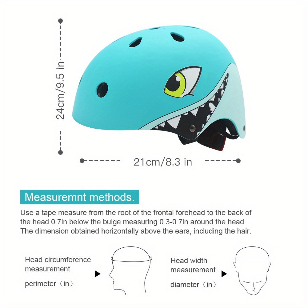 Bike Helmet, Adjustable Lightweight Breathable Design for Toddlers, Suitable for Kids Aged 5-8 Years, Featuring Cartoon Designs for Safety