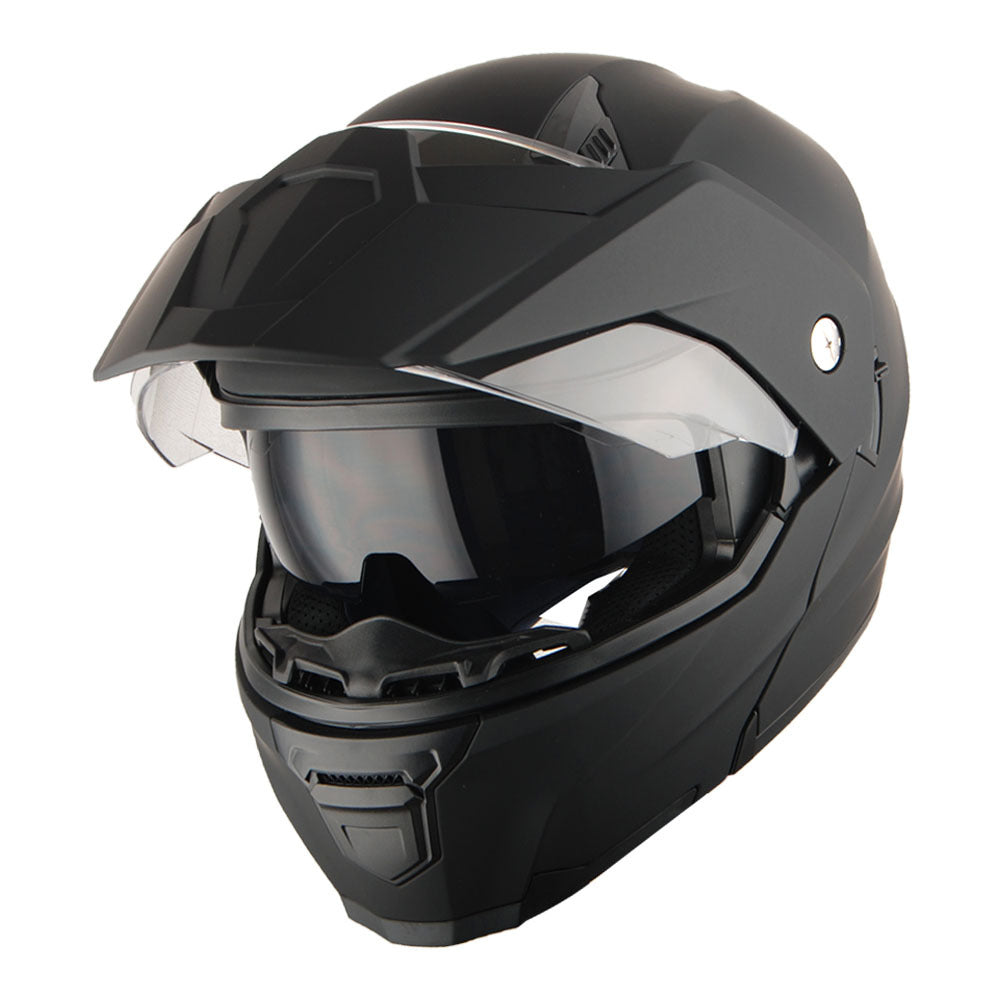 MOTORCYCLE HELMET MEN WOMEN DUAL SPORT MODULAR FLIP UP FULL FACE HELMET ADVENTURE DUAL VISOR: HJK910 DSPORT
