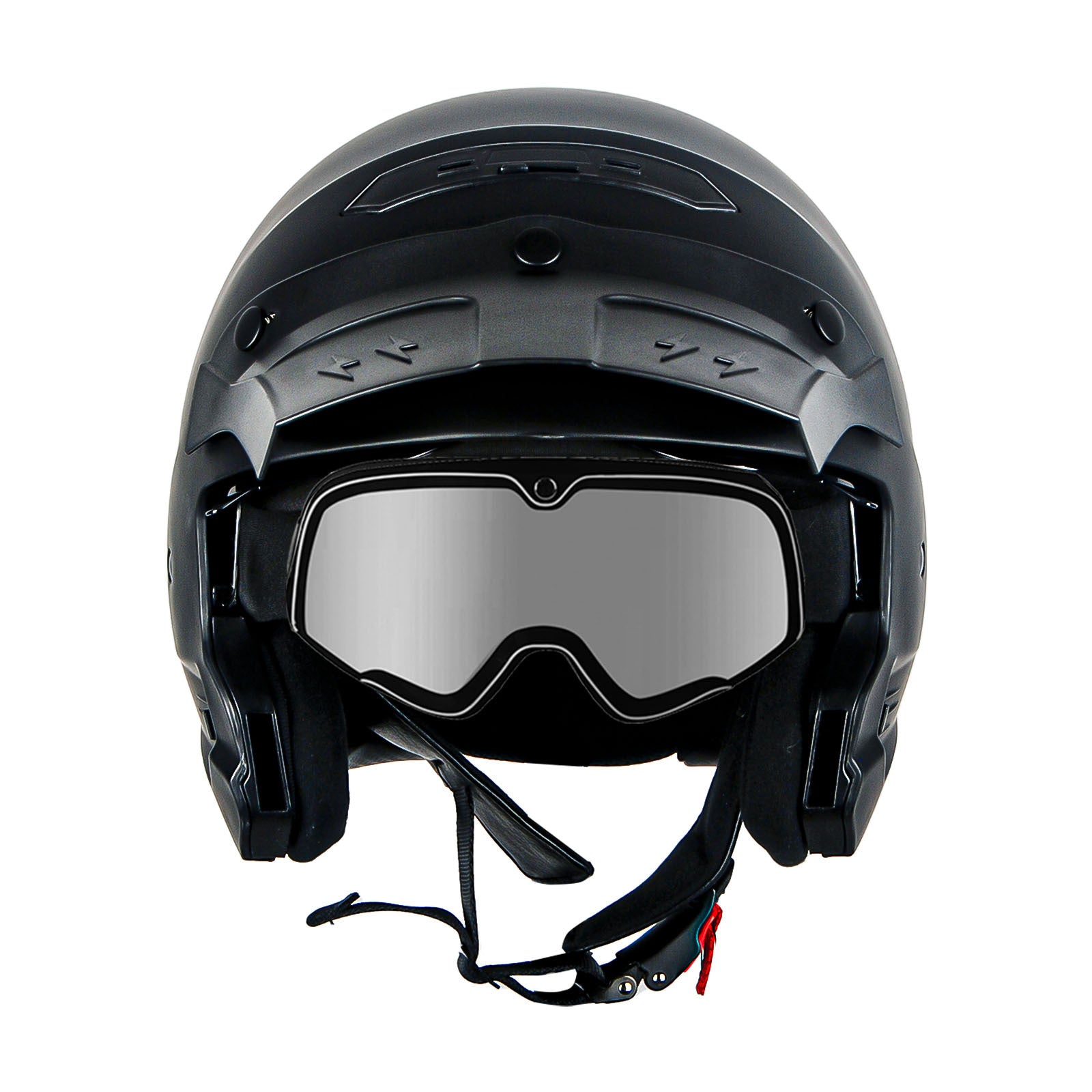 Motorcycle Full Face Helmet Open Face Helmet with Smoked Shield (Detachable Visor & Face Mask)