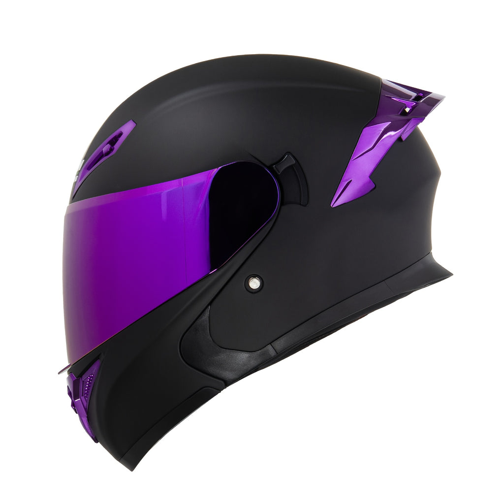 Modular Flip-Up Motorcycle Helmets, Model-901, Purple, Blue