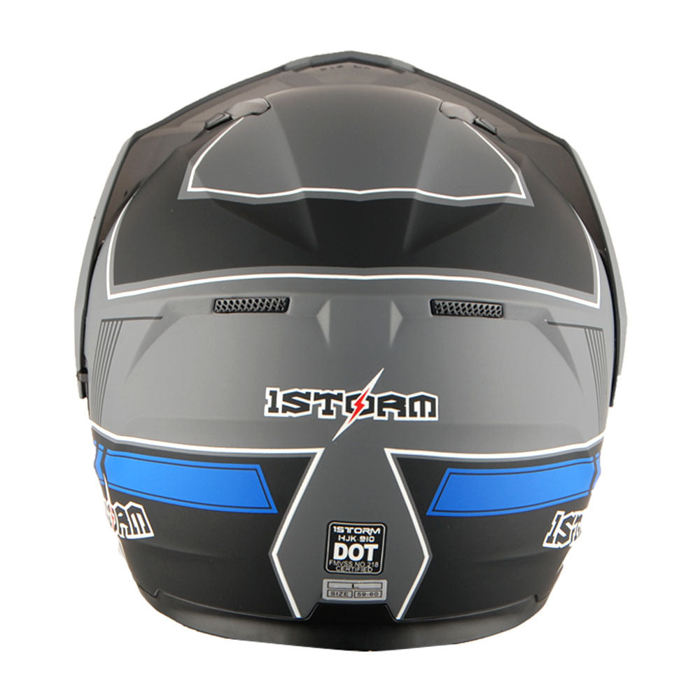 MOTORCYCLE HELMET MEN WOMEN DUAL SPORT MODULAR FLIP UP FULL FACE HELMET ADVENTURE DUAL VISOR: HJK910 DSPORT