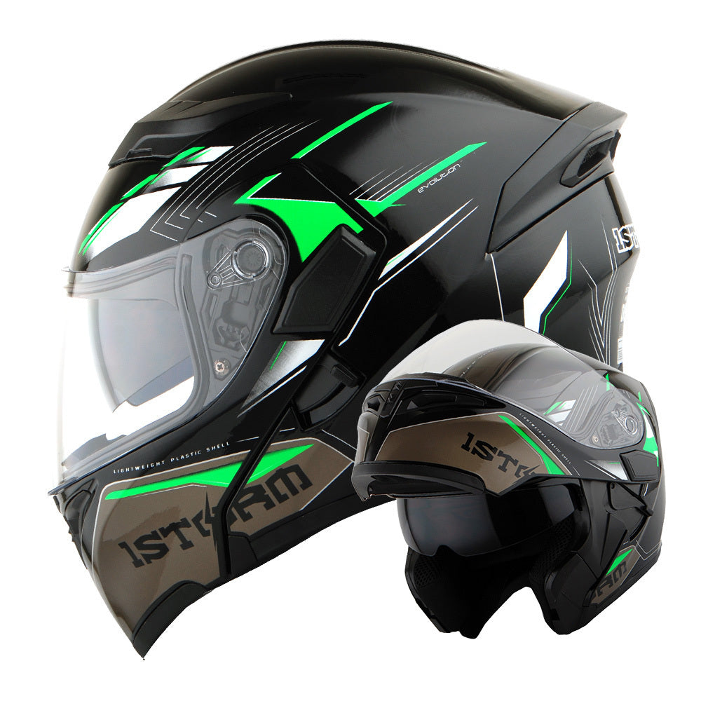MOTORCYCLE MODULAR FULL FACE HELMET FLIP UP DUAL VISOR HELMET