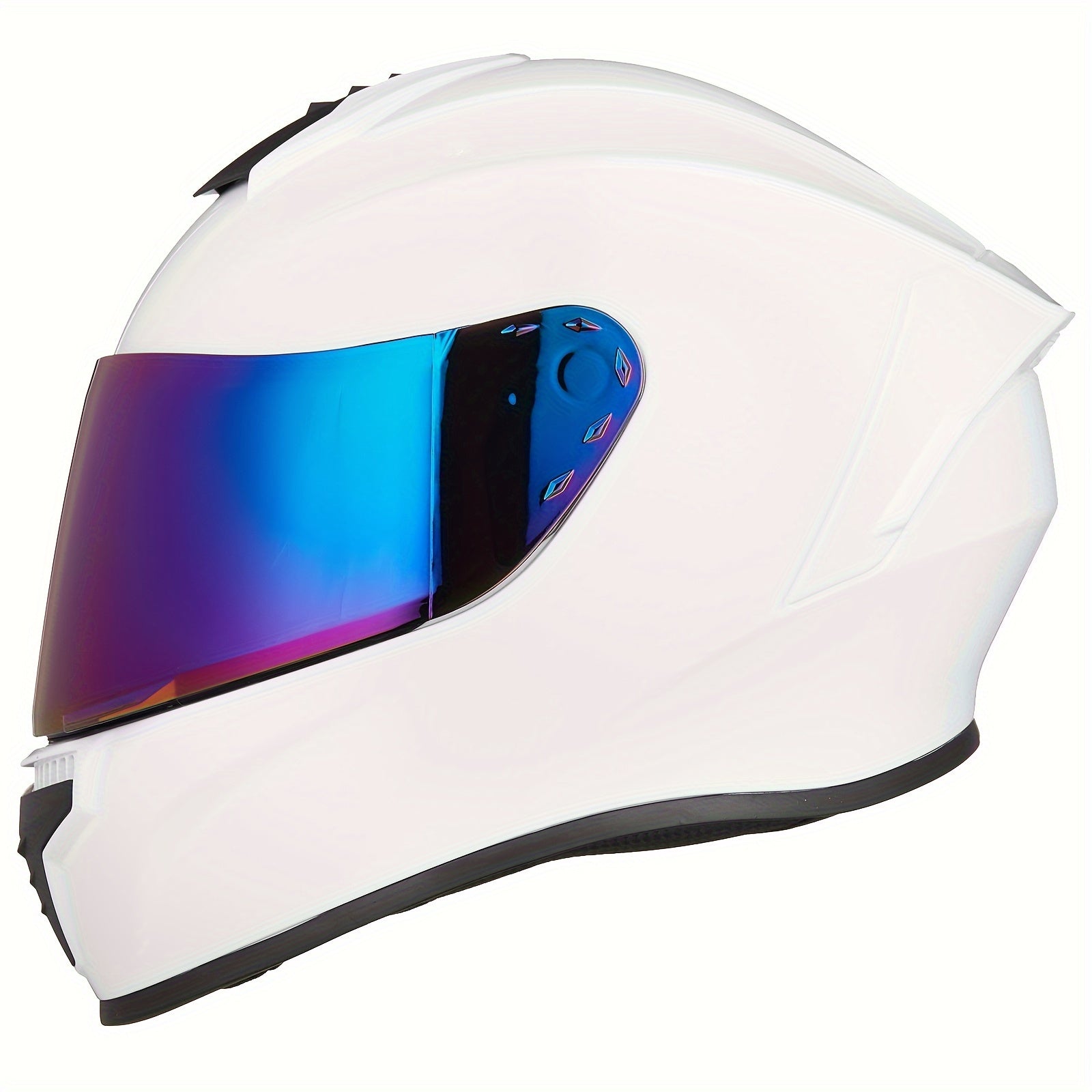 DOT- Motorcycle Full Face for Adults with Removable Washable Liners & Color Lens - Compatible for Men & Women, DOT, Replacement Lens System (No Included)
