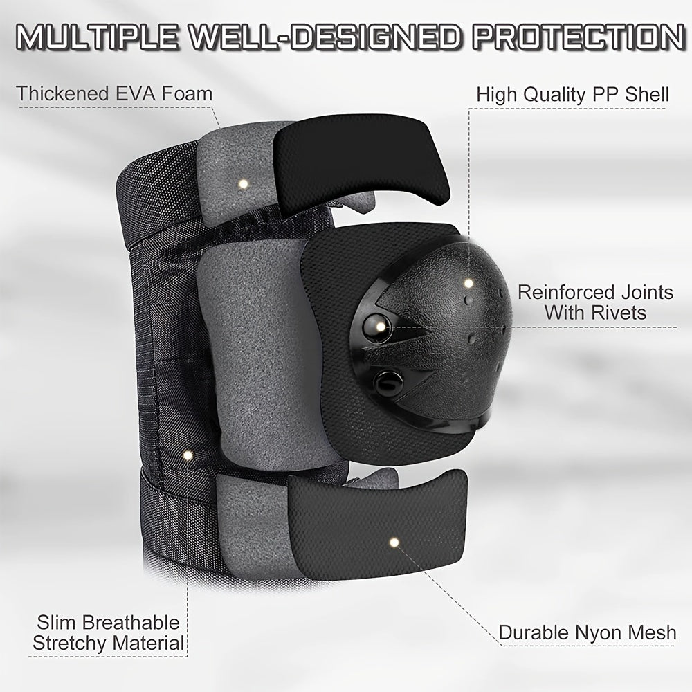 7pcs TOPRUNN Skateboarding & Skating Protective Gear Suitable for & - Full Body Armor with Helmet