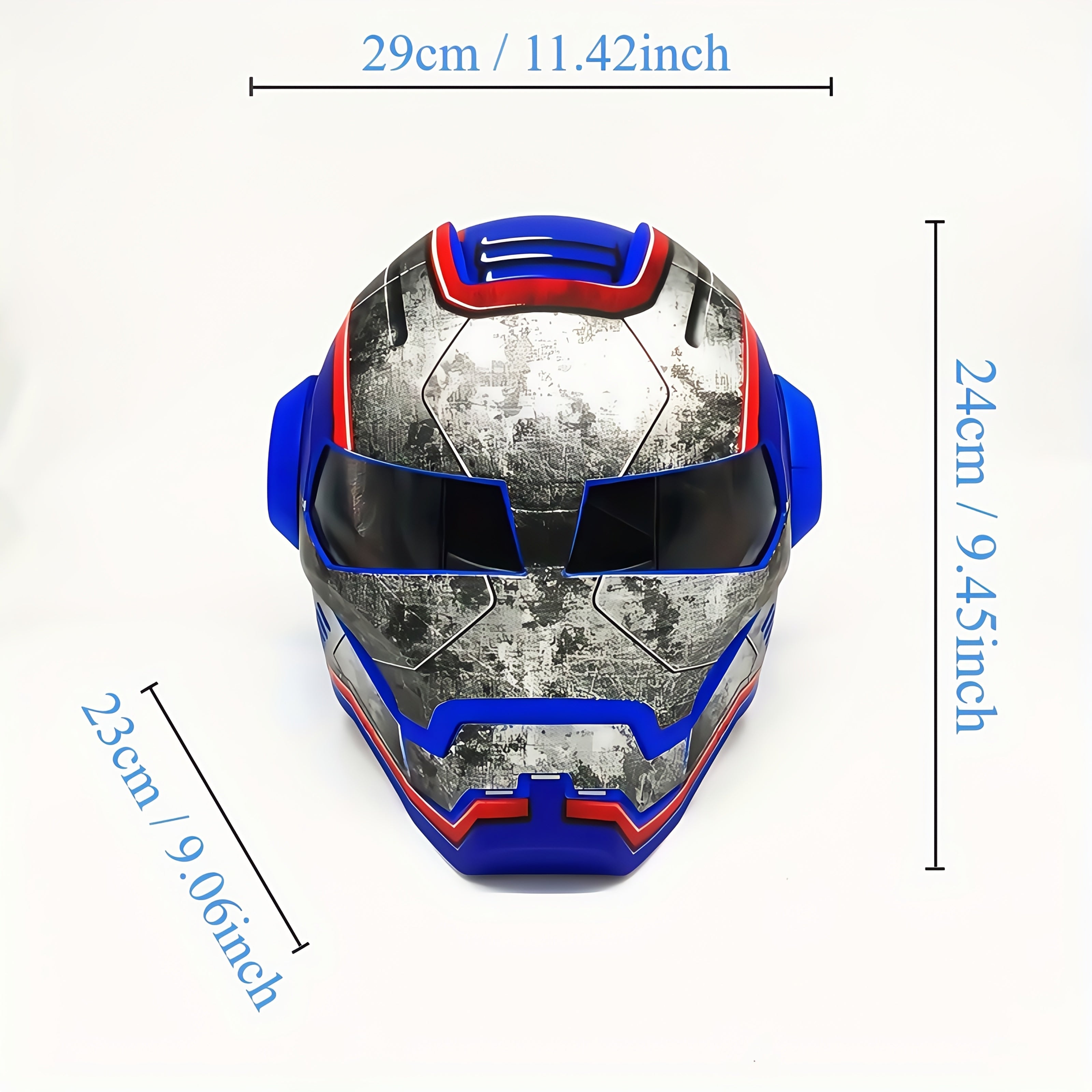 A Matte Blue Motorcycle Helmet