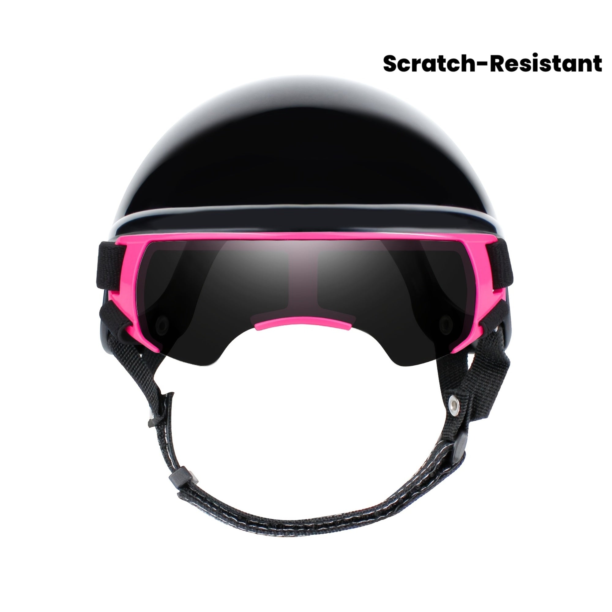Helmet glasses combination New helmet glasses combination - UV resistant, windproof, scratch resistant, and durable, helmet with pink glasses, suitable for small dogs and cats to ride
