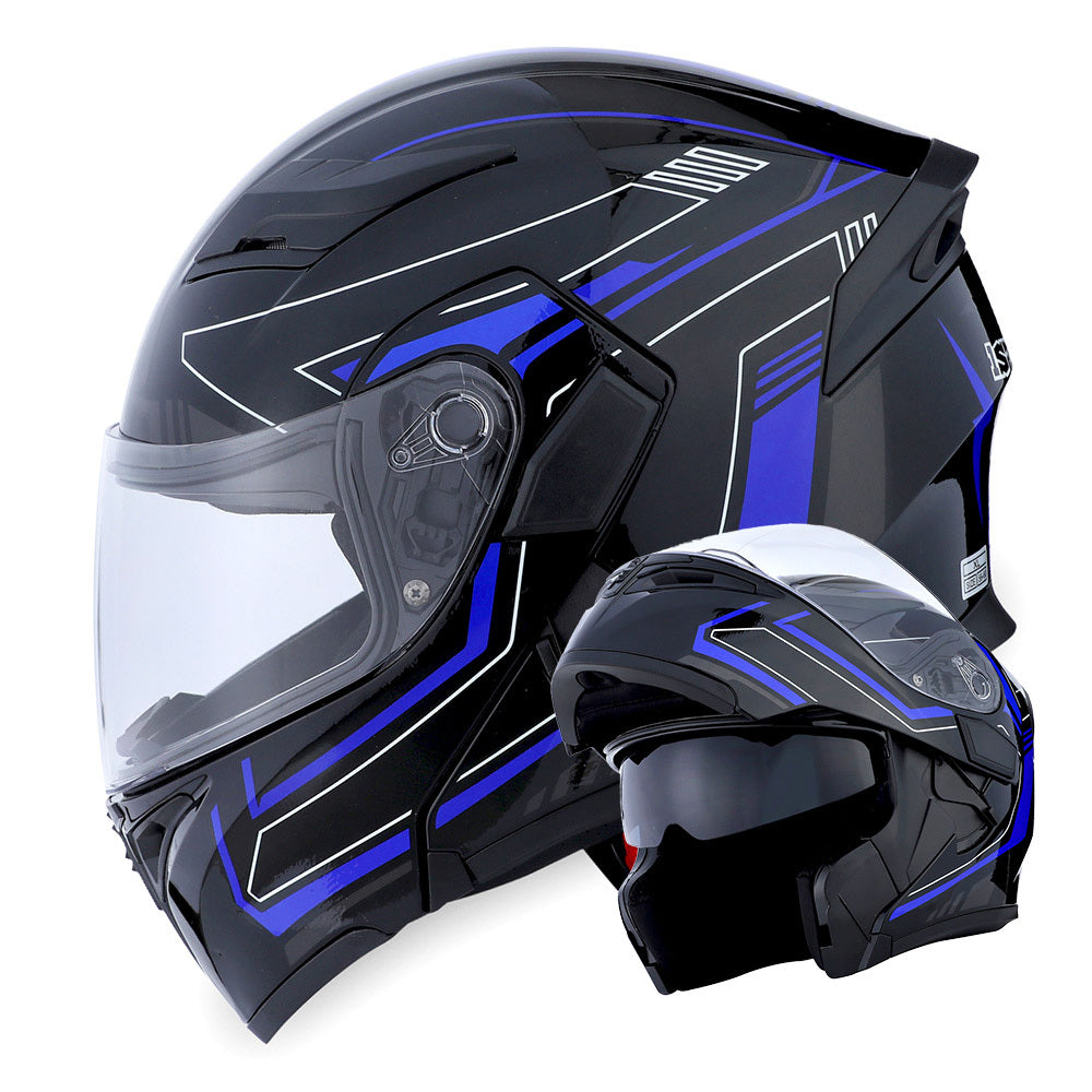MOTORCYCLE MODULAR FULL FACE HELMET FLIP UP DUAL VISOR HELMET