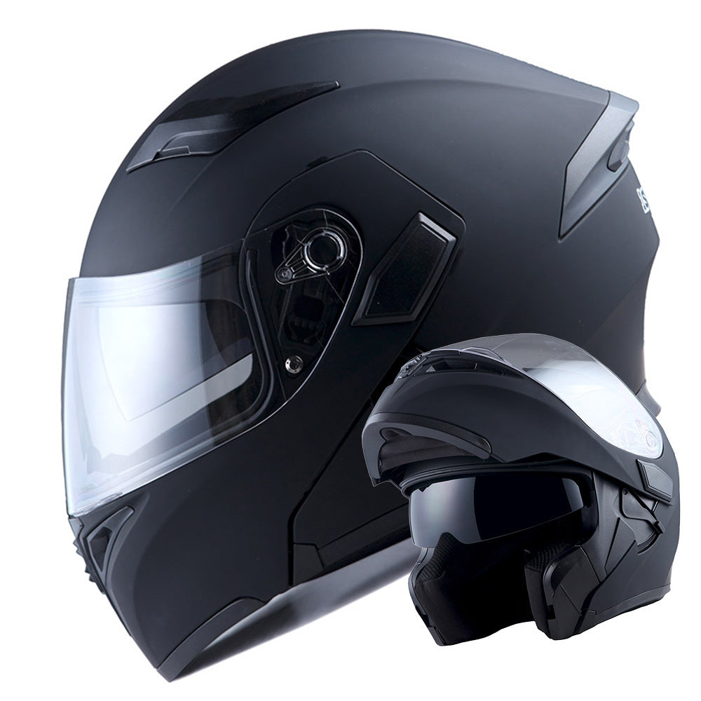 MOTORCYCLE MODULAR FULL FACE HELMET FLIP UP DUAL VISOR HELMET