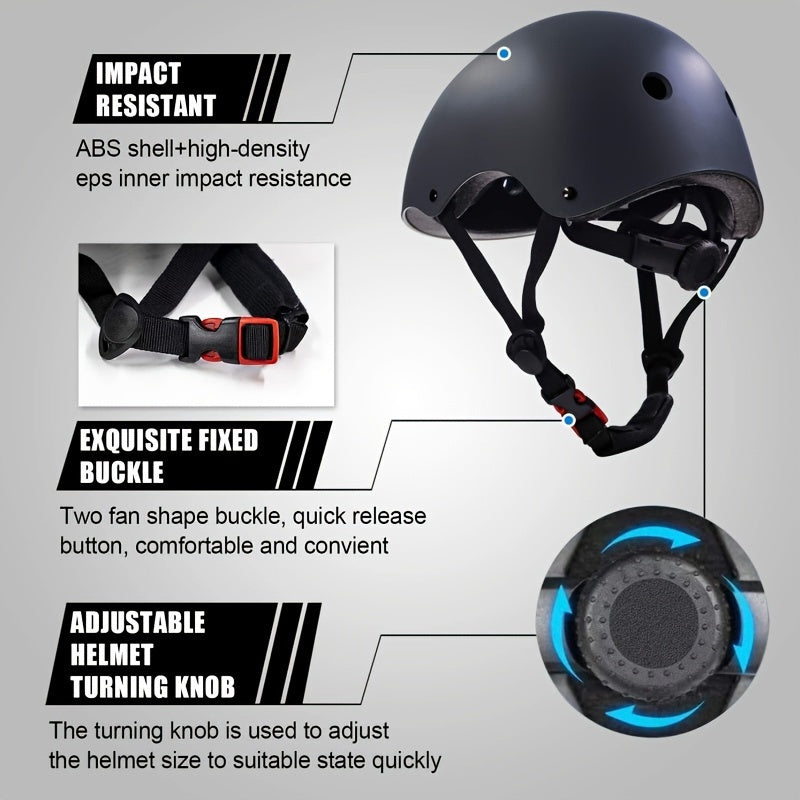 An Ideal Set of Outdoor Sports Gear for Boys And Girls Aged 3 to 12, Including a Outdoor Sports Suit, Adjustable Helmet, Knee Pads, Elbow Pads, And Wrist (7pcs)