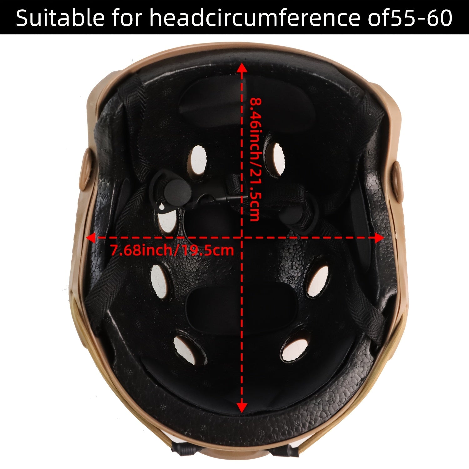 BOOIU-JY - Individually Packaged Easy Breathable Helmet, Easy Breathable Tactical Helmet, Game Helmet, Outdoor Action Helmet with Oval Ventilation Holes