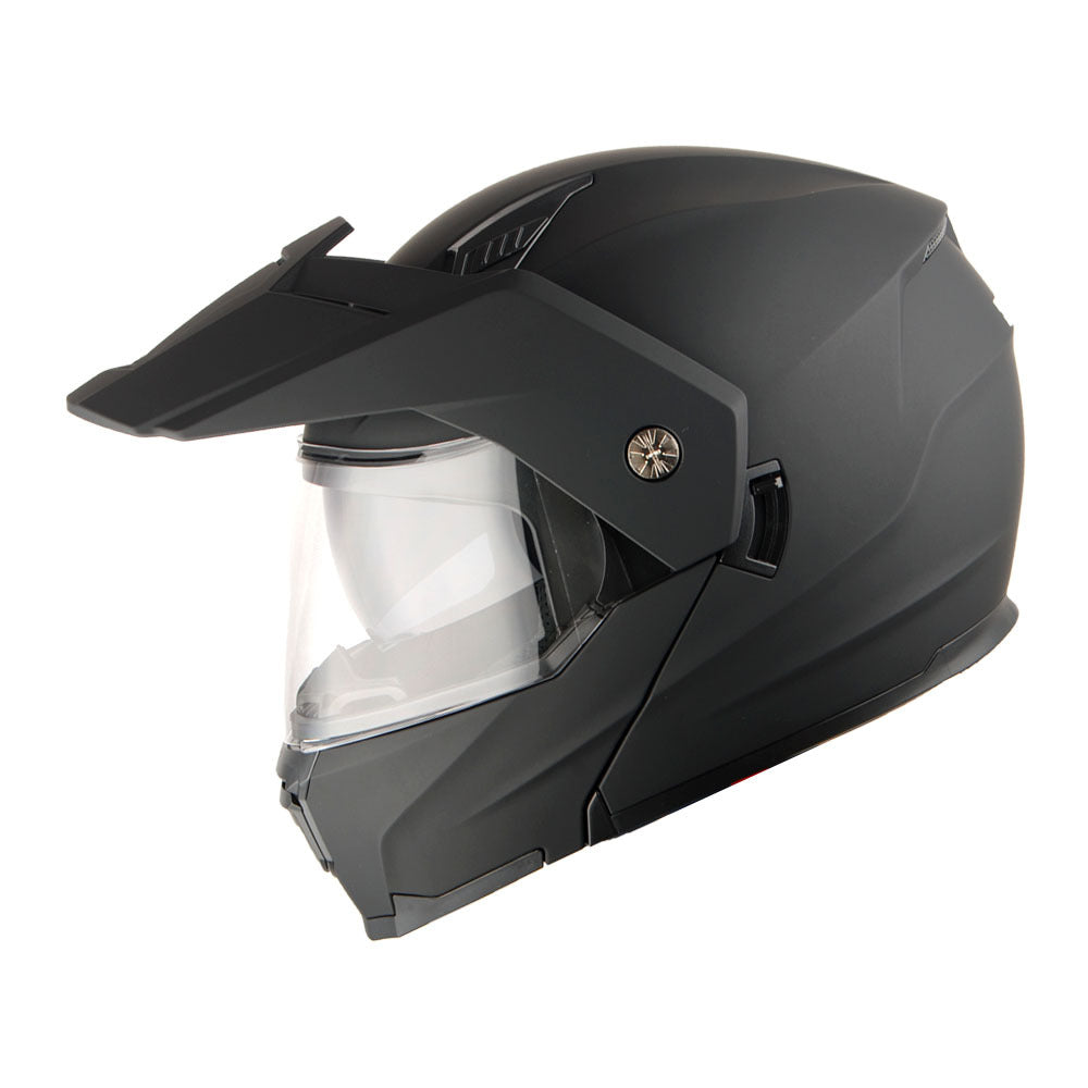 MOTORCYCLE HELMET MEN WOMEN DUAL SPORT MODULAR FLIP UP FULL FACE HELMET ADVENTURE DUAL VISOR: HJK910 DSPORT