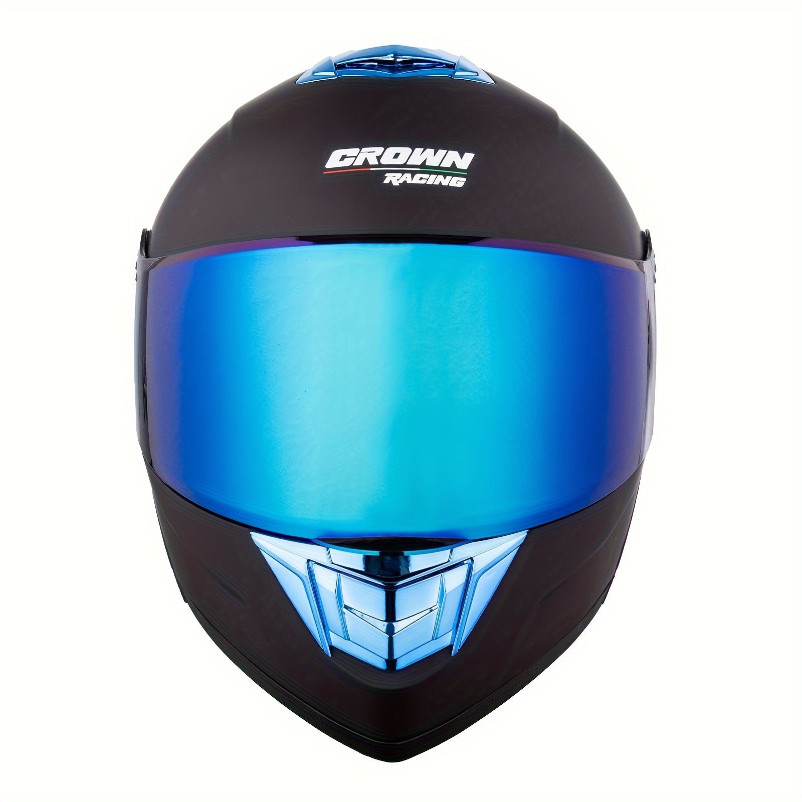 Blue Helmets with a Modular Full Face Design And Dual Visors That Can Flip Up