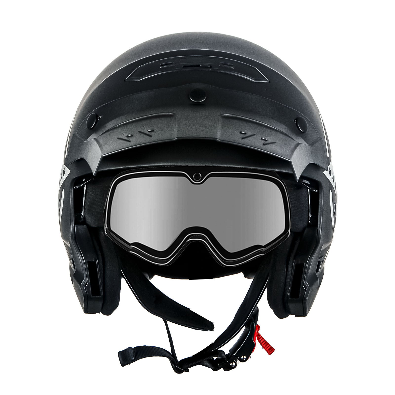 Motorcycle Full Face Helmet Open Face Helmet with Smoked Shield (Detachable Visor & Face Mask)