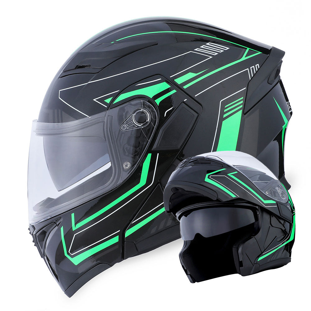 MOTORCYCLE MODULAR FULL FACE HELMET FLIP UP DUAL VISOR HELMET
