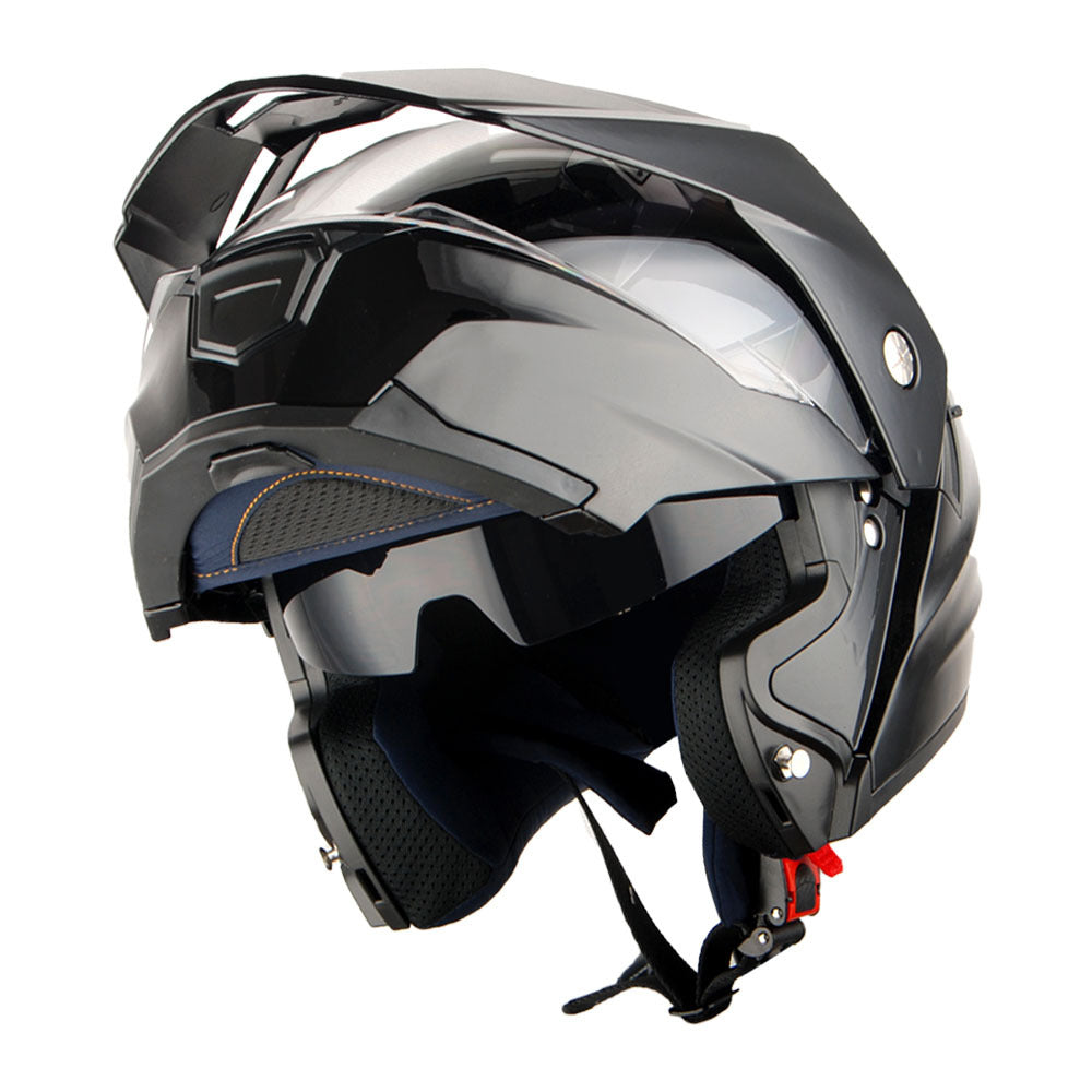 MOTORCYCLE HELMET MEN WOMEN DUAL SPORT MODULAR FLIP UP FULL FACE HELMET ADVENTURE DUAL VISOR: HJK910 DSPORT