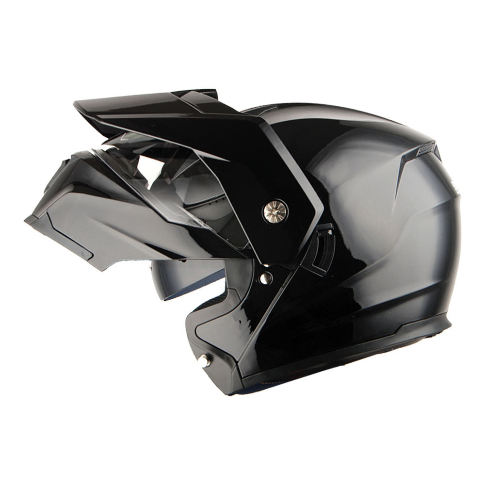 MOTORCYCLE HELMET MEN WOMEN DUAL SPORT MODULAR FLIP UP FULL FACE HELMET ADVENTURE DUAL VISOR: HJK910 DSPORT
